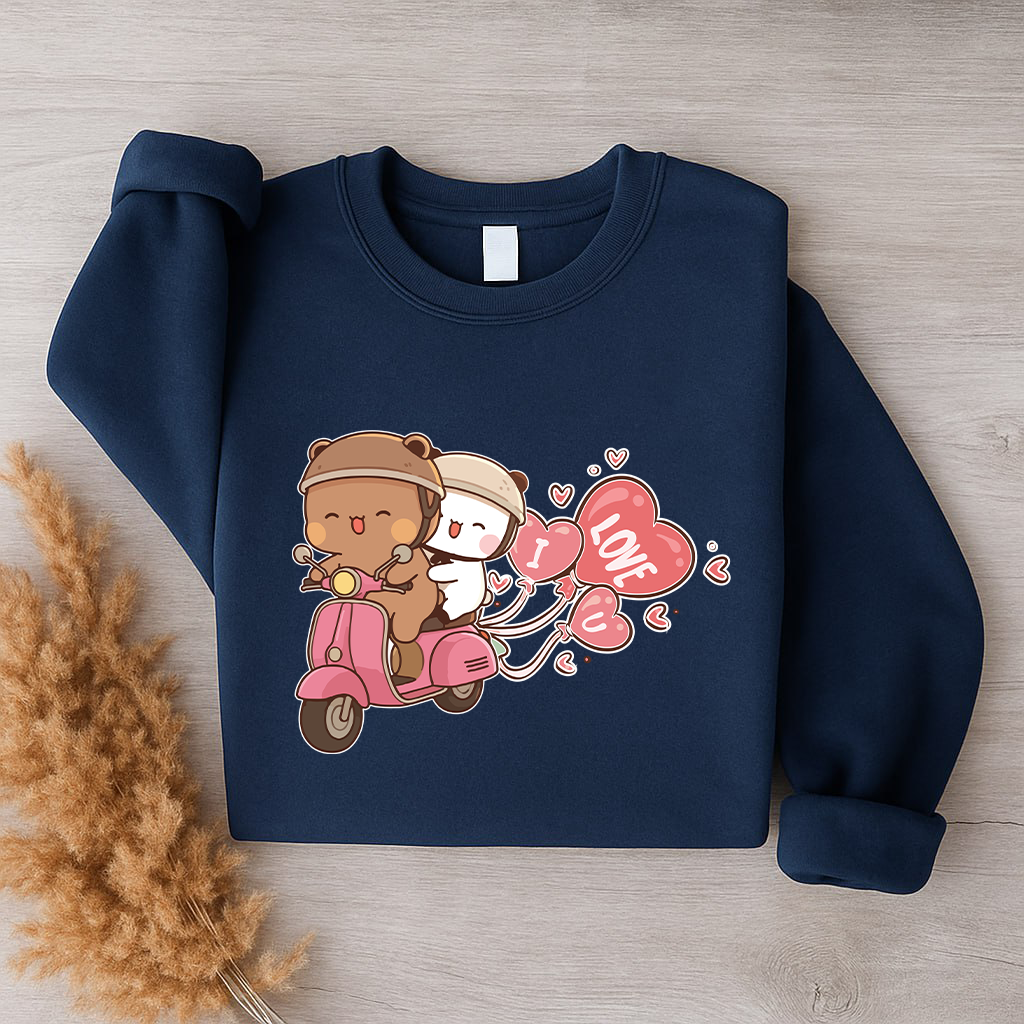 Bubu Dudu Love Scooter Valentine Sweatshirt