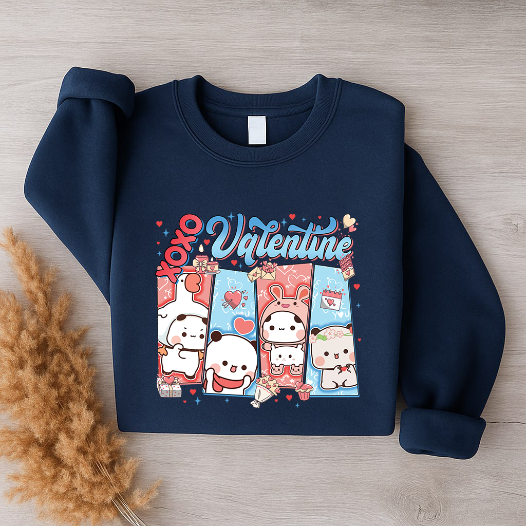 Bubu & Dudu XOXO Valentine Couple Sweatshirt