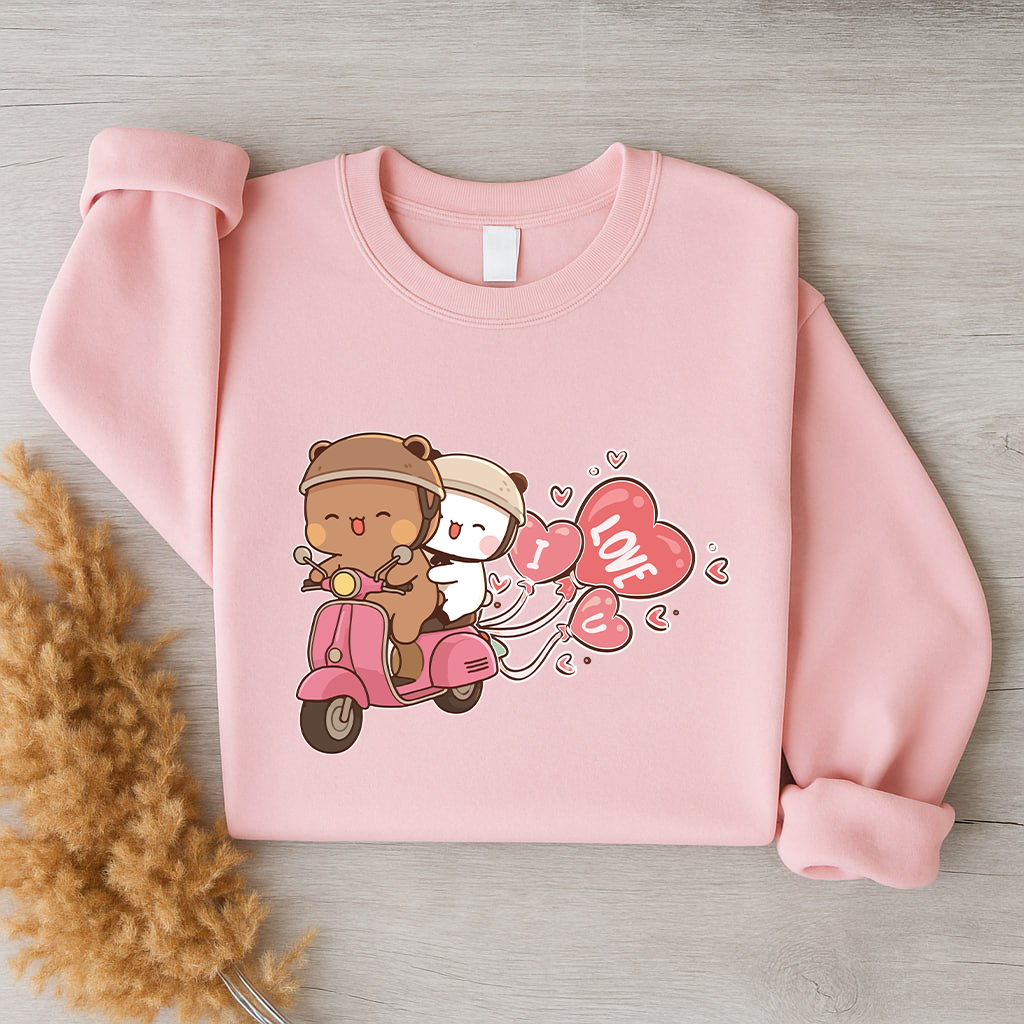 Bubu Dudu Love Scooter Valentine Sweatshirt