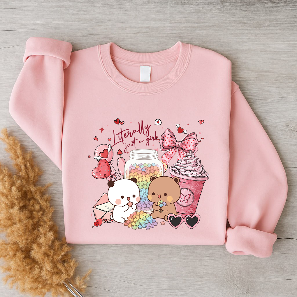 Bubu & Dudu Cute Bear Valentine Crewneck Sweatshirt