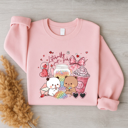 Bubu & Dudu Cute Bear Valentine Crewneck Sweatshirt
