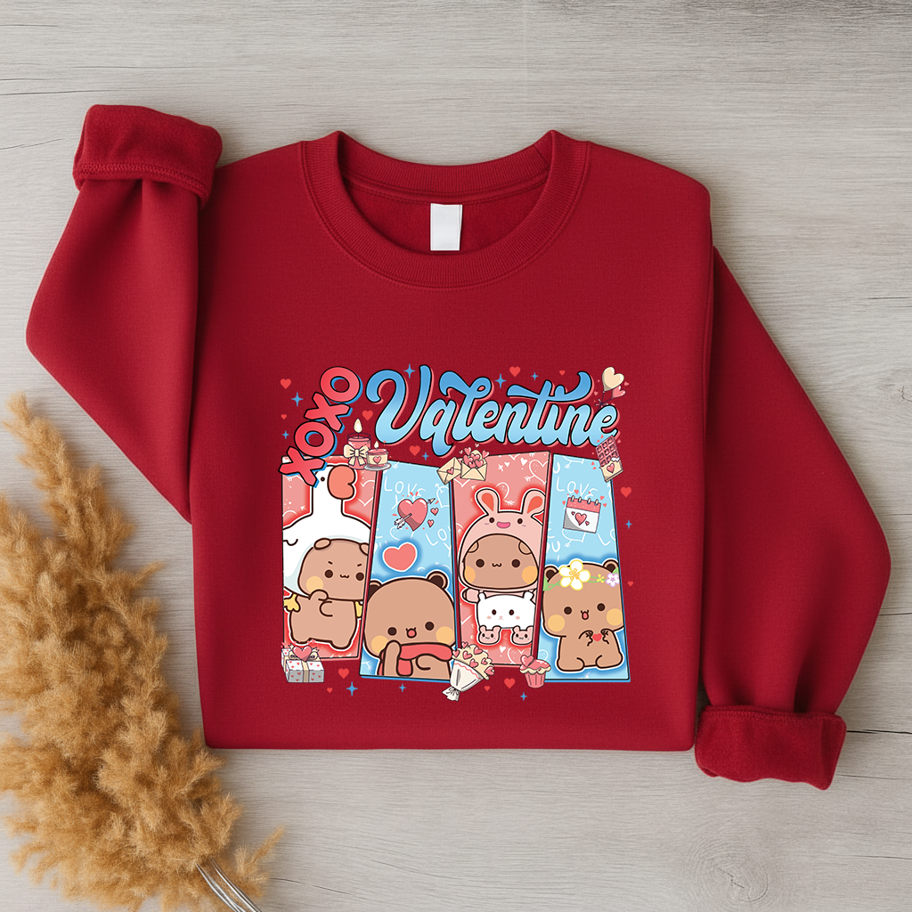 Bubu & Dudu XOXO Valentine Couple Sweatshirt
