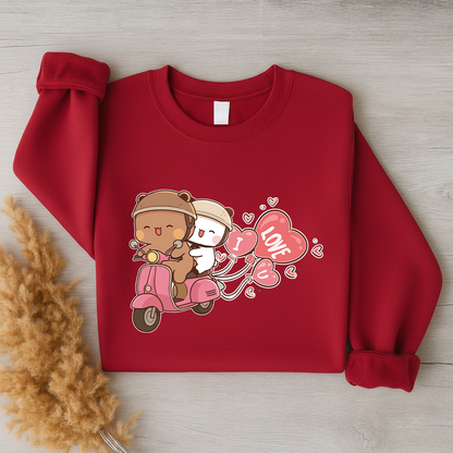 Bubu Dudu Love Scooter Valentine Sweatshirt