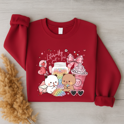 Bubu & Dudu Cute Bear Valentine Crewneck Sweatshirt