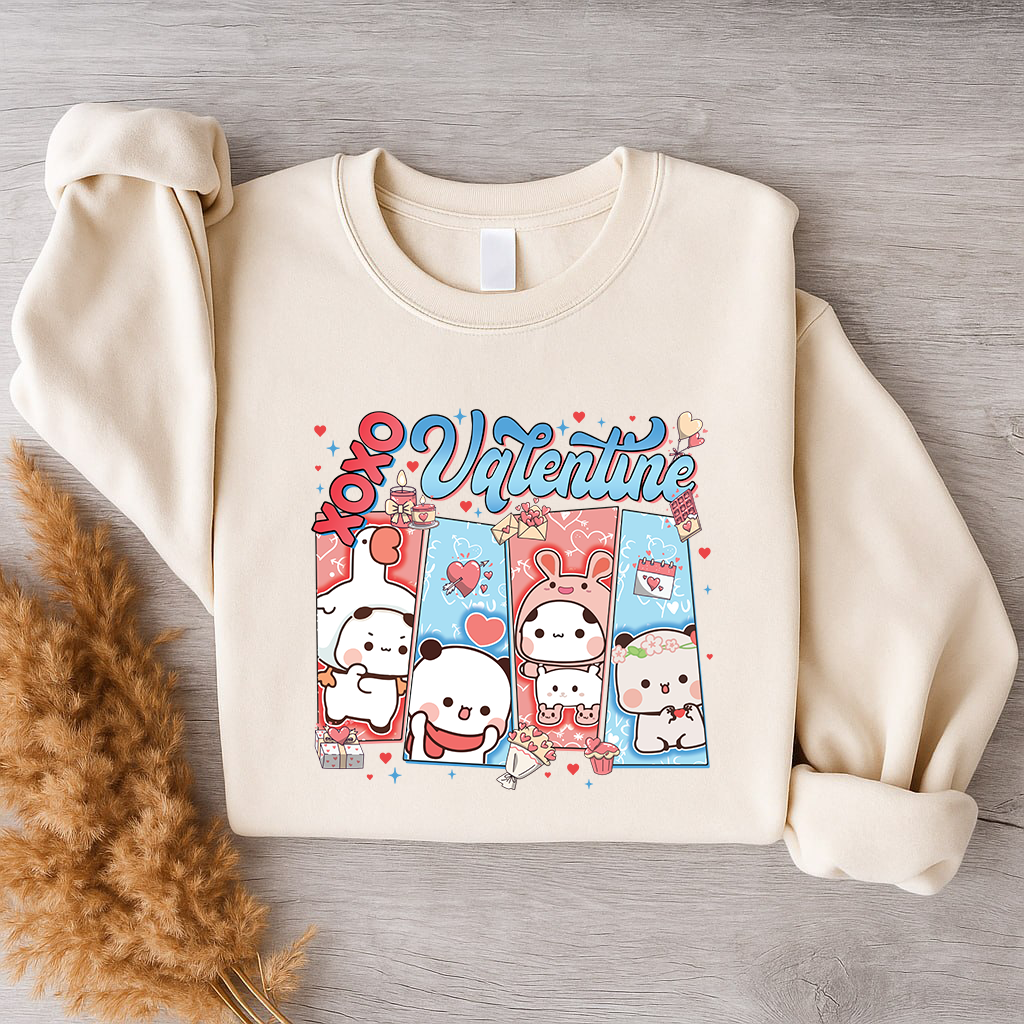 Bubu & Dudu XOXO Valentine Couple Sweatshirt