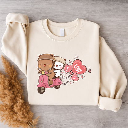 Bubu Dudu Love Scooter Valentine Sweatshirt