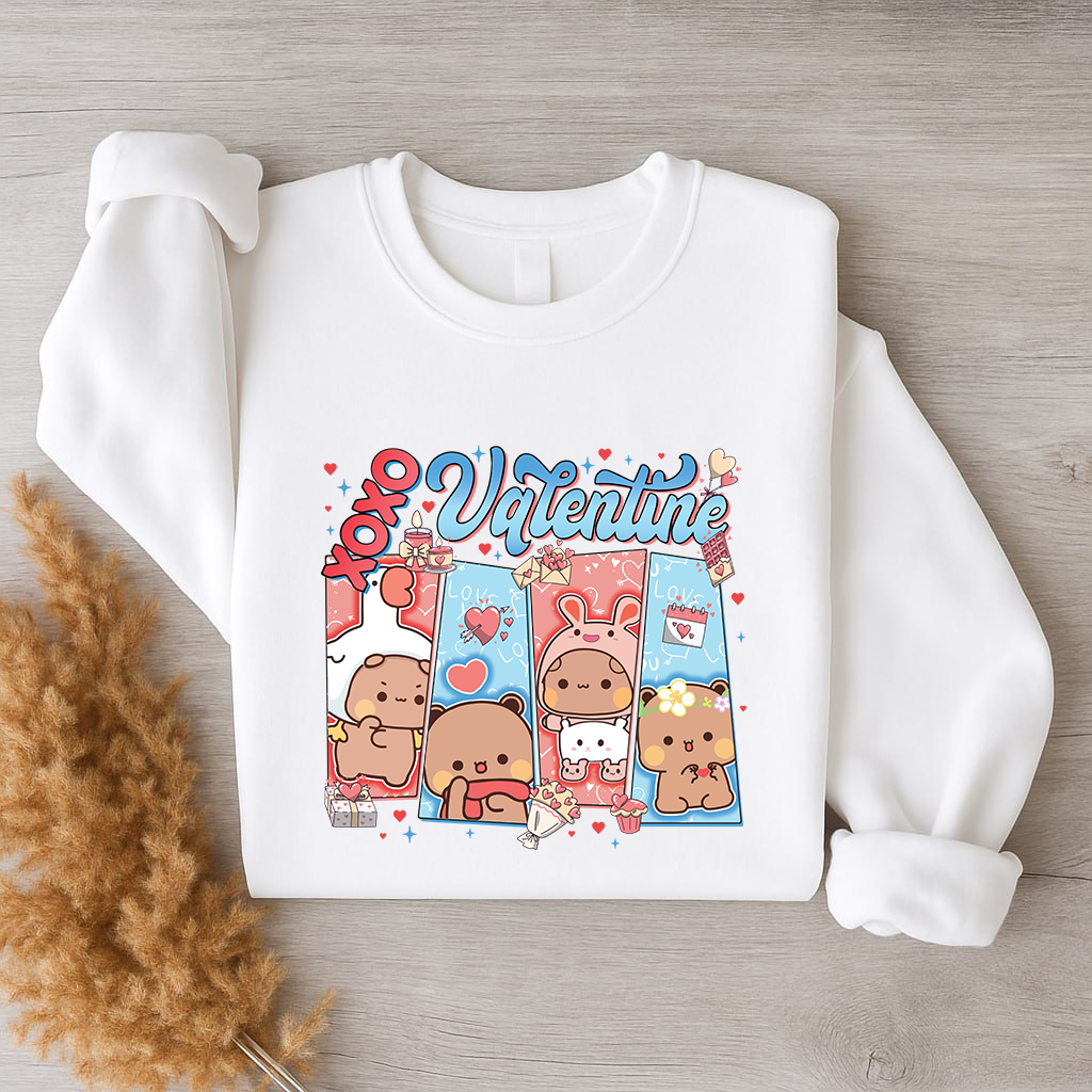 Bubu & Dudu XOXO Valentine Couple Sweatshirt