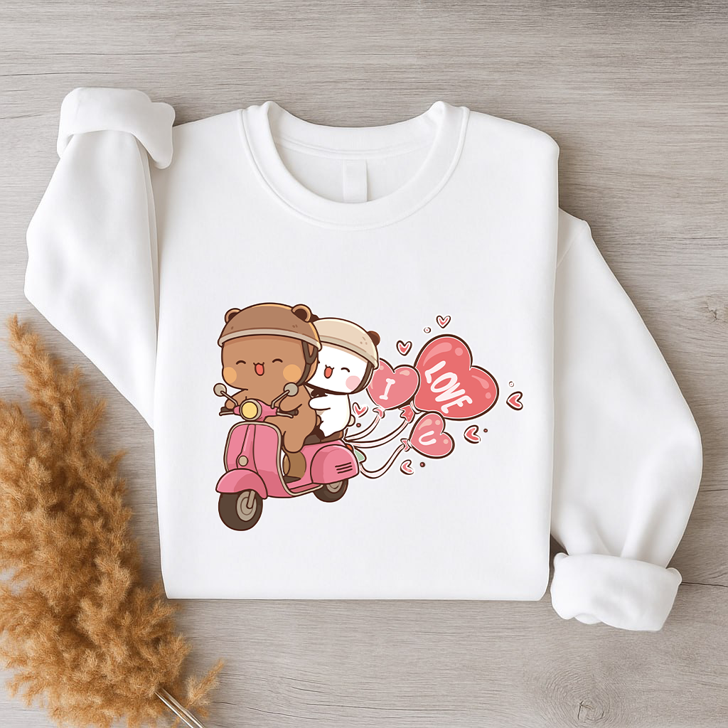 Bubu Dudu Love Scooter Valentine Sweatshirt