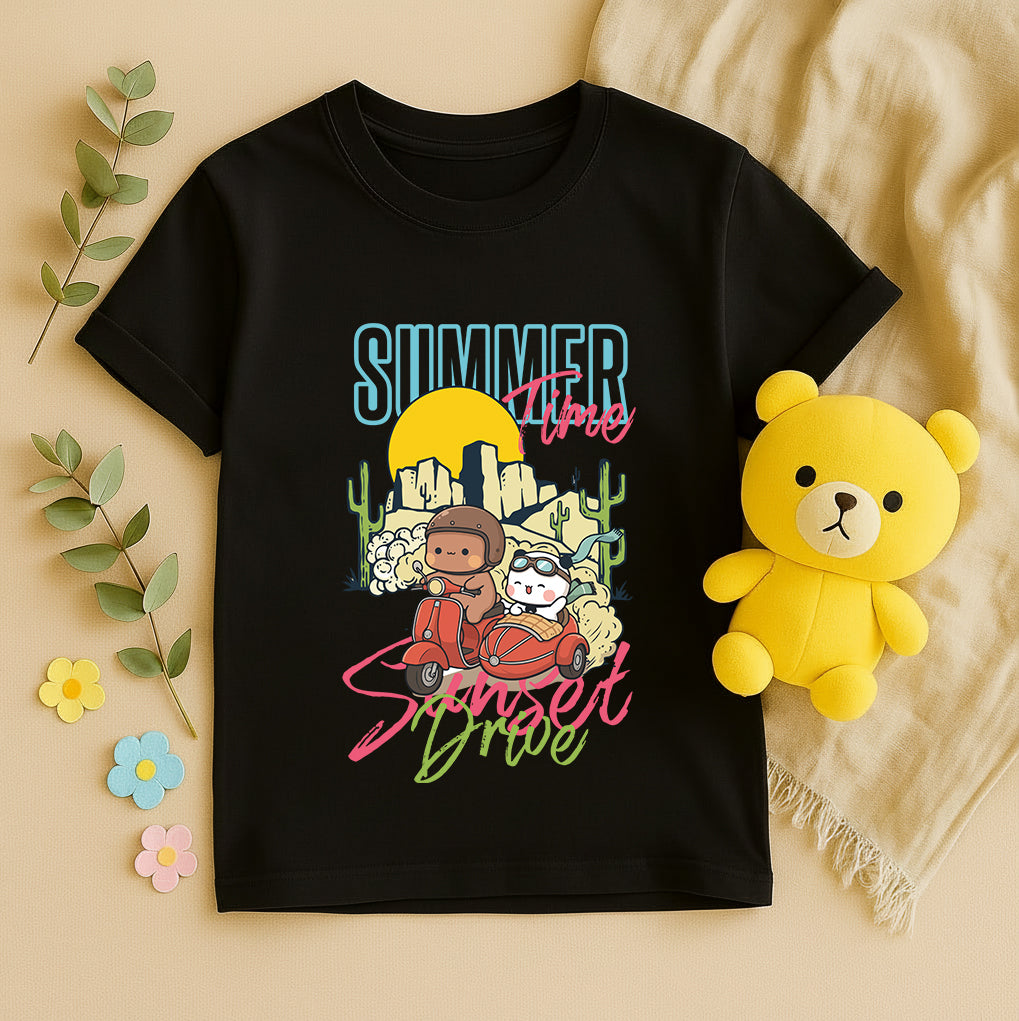 Bubu & Dudu Summer Sunset Ride T-Shirt