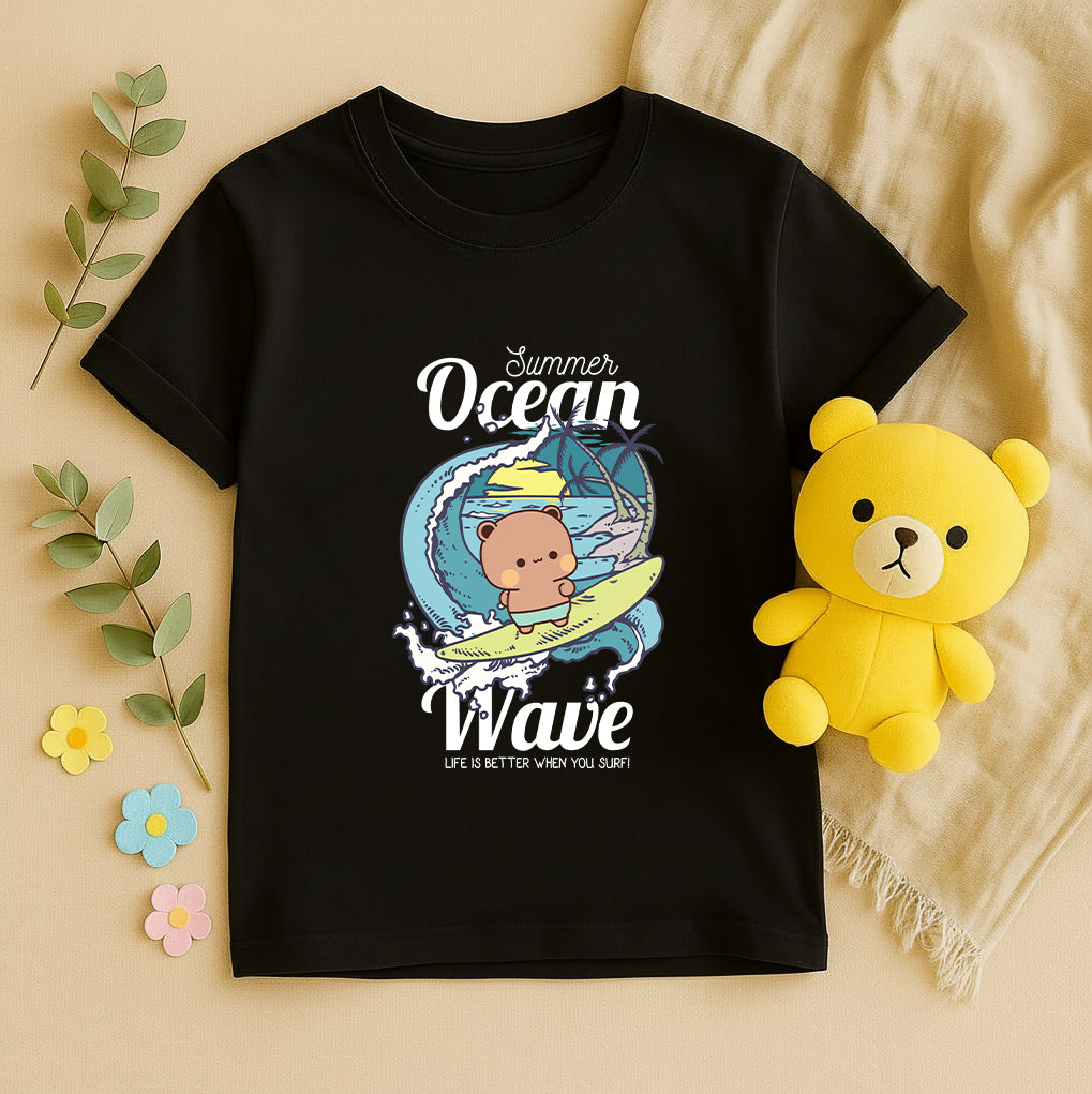 Bubu & Dudu Ocean Wave Matching Beach Couple Shirts