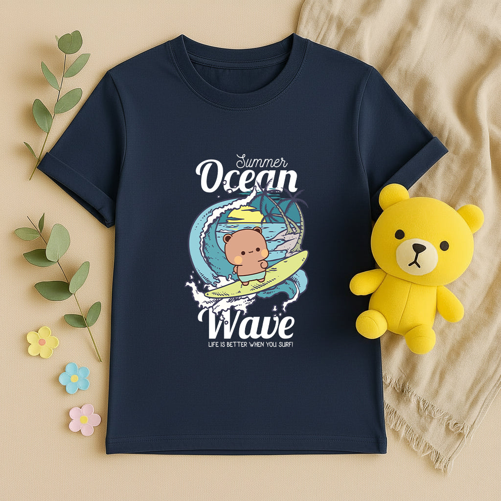 Bubu & Dudu Ocean Wave Matching Beach Couple Shirts