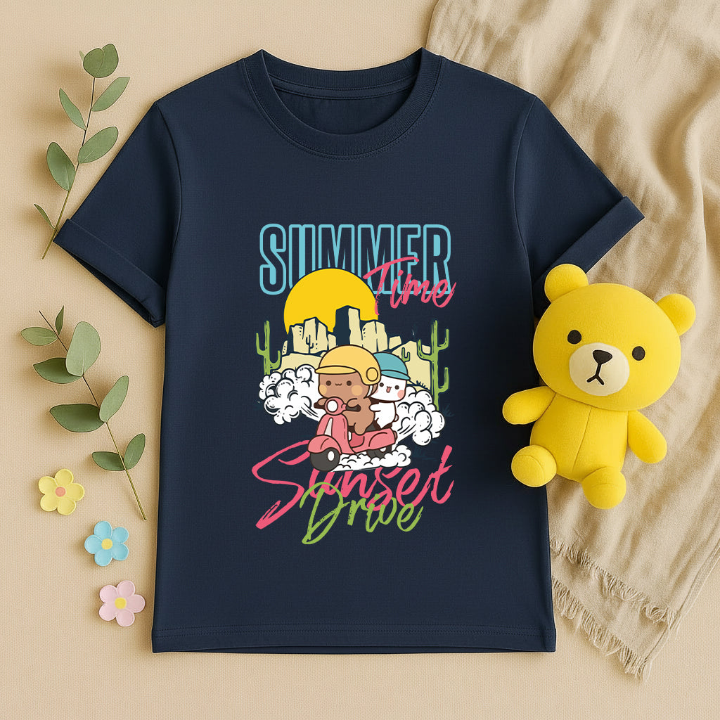 Bubu & Dudu Summer Scooter Sunset T-Shirt
