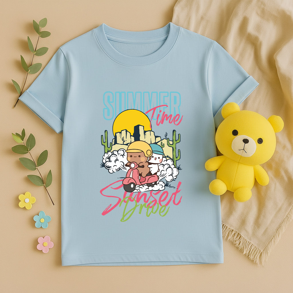Bubu & Dudu Summer Scooter Sunset T-Shirt