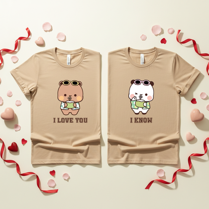 Bubu & Dudu I Love You / I Know – Funny Couple T-Shirts