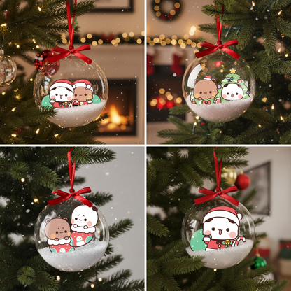 Bubu & Dudu Christmas Bauble – Cute Clear Holiday Ornament