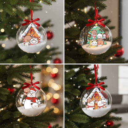 Adorable Bubu Dudu Xmas Ornament – Gingerbread House Kawaii Holiday Gift