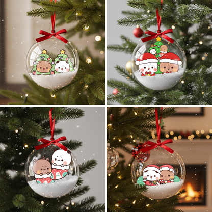Christmas Bauble with Bubu & Dudu – Cute Clear Tree Ornament