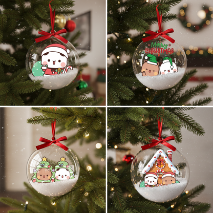 Clear Plastic Bauble – Bubu & Dudu Christmas Tree Decoration