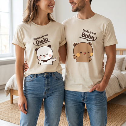 Custom Name Bubu Dudu Shirt, Personalized Couple Matching Shirts