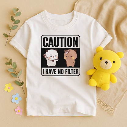 No Filter Tee – Bubu & Dudu Warning Style
