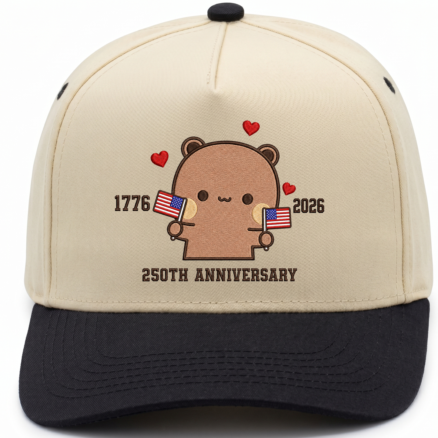 Bubu & Dudu 250th Anniversary Matching Couple Hats – USA Embroidered Caps