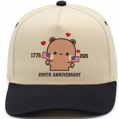 Bubu & Dudu 250th Anniversary Matching Couple Hats – USA Embroidered Caps