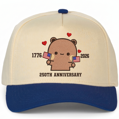 Bubu & Dudu 250th Anniversary Matching Couple Hats – USA Embroidered Caps