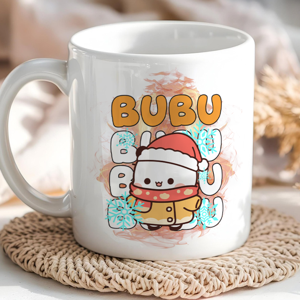 Bubu & Dudu Holiday Mug Set – Christmas Couple Coffee Cups Gift