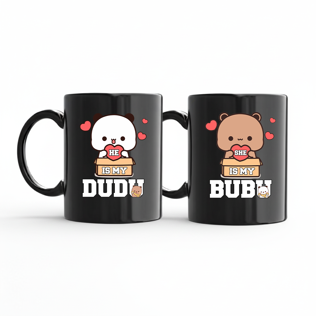 Bubu & Dudu He Is My Dudu & She Is My Bubu Couple Mugs