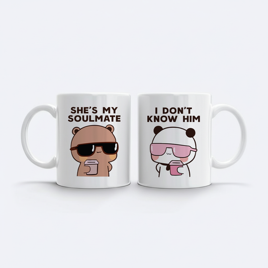 Bubu Dudu Couple Mugs – Soulmate & I Don’t Know Him