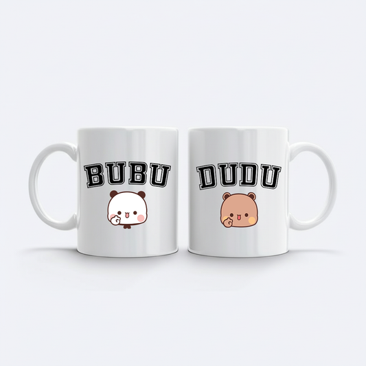Bubu & Dudu Matching Mugs | Cute Couple Coffee Set