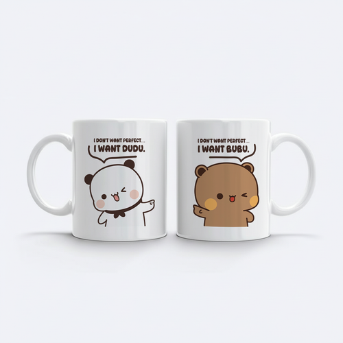 Bubu Dudu Couple Mugs – I Want You