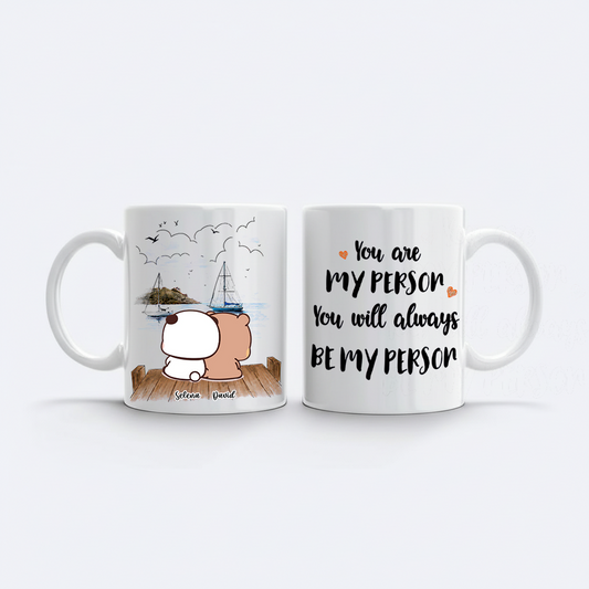 Bubu & Dudu You Are My Person Mug – Personalized Name Ceramic Coffee Mug – product image 1