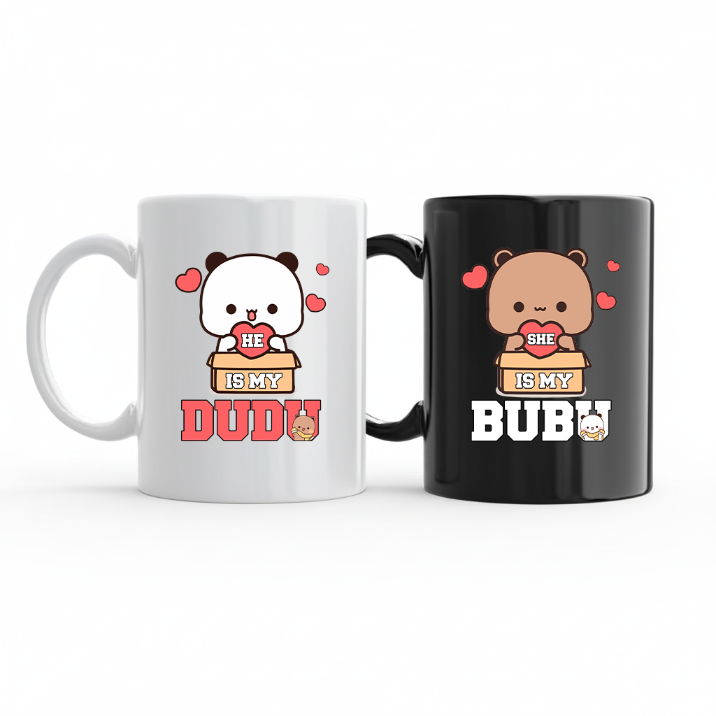 Bubu & Dudu He Is My Dudu & She Is My Bubu Couple Mugs