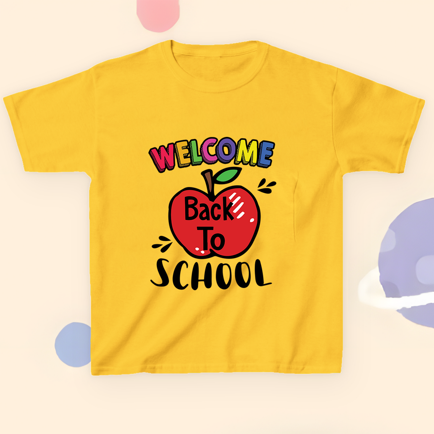 T-Shirt Welcome Back To Shool Apple