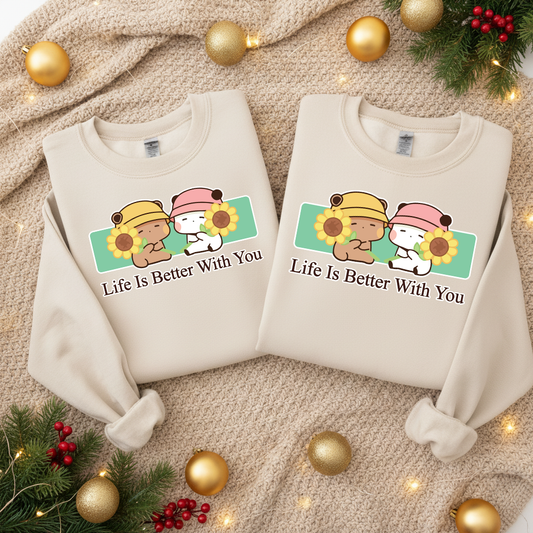 Bubu & Dudu Couple Sweatshirts – Life Is Better With You