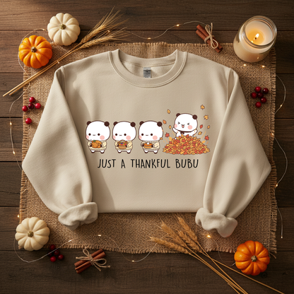 Bubu & Dudu Thankful Sweatshirt – Cute Fall Thanksgiving Crewneck