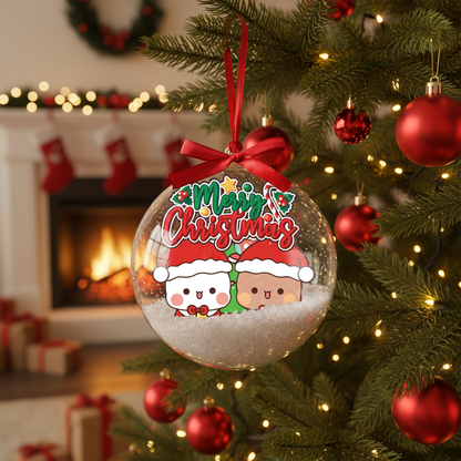 Bubu & Dudu Cute Christmas Ornaments – Adorable Bear Couple Holiday Tree Decorations Gift for Lovers, Friends & Family