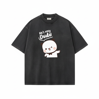 Bubu Dudu Mineral Wash Matching Couple Shirts – Cute Bear Couple Gift