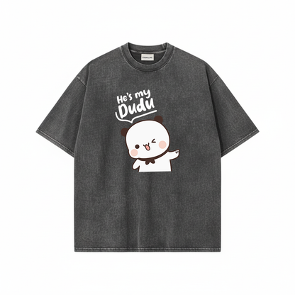 Bubu Dudu Mineral Wash Matching Couple Shirts – Cute Bear Couple Gift