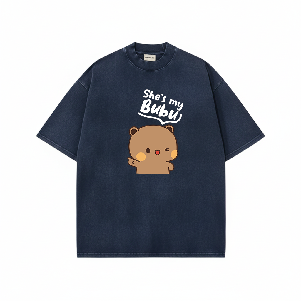 Bubu Dudu Mineral Wash Matching Couple Shirts – Cute Bear Couple Gift