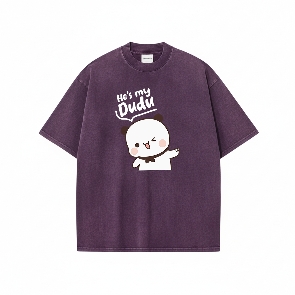 Bubu Dudu Mineral Wash Matching Couple Shirts – Cute Bear Couple Gift