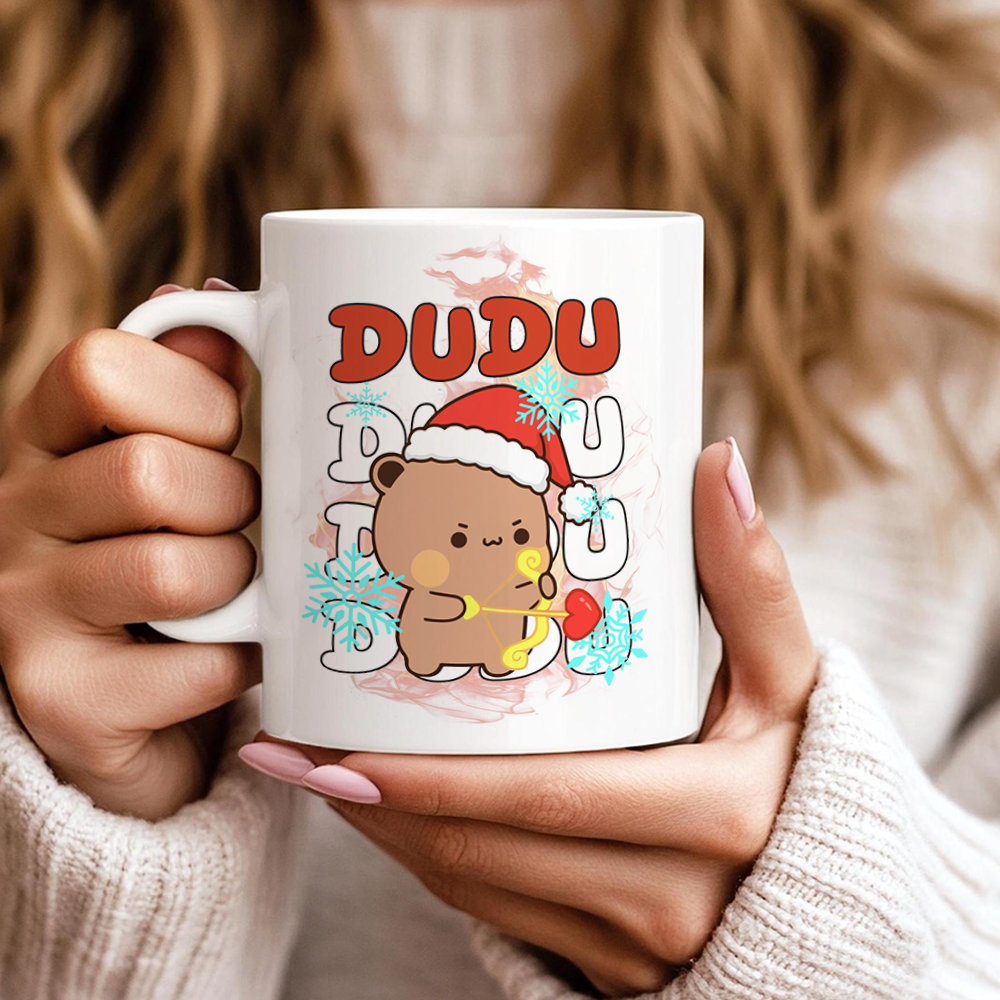 Bubu & Dudu Christmas Couple Mugs – Cute Bear Coffee Mug Gift Set