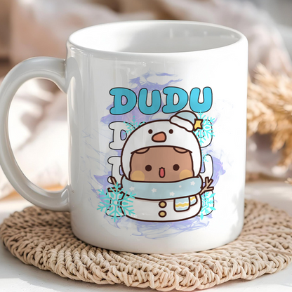 Bubu & Dudu Snowman Couple Mugs – Cute Winter Coffee Cup Gift Set