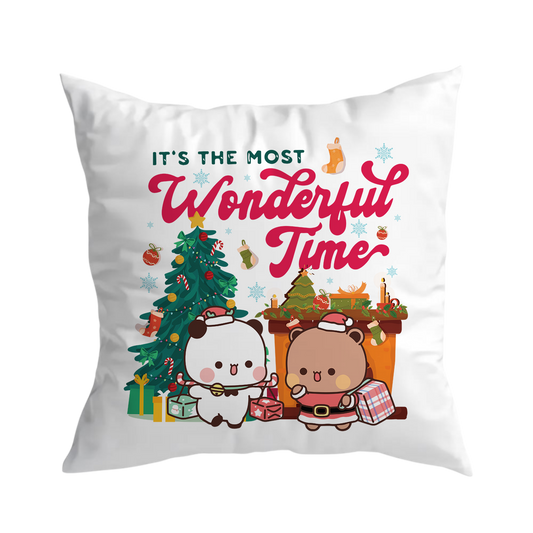 Bubu & Dudu Christmas Pillow | It’s The Most Wonderful Time Throw Pillow