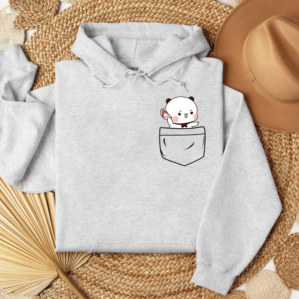 Cute Bubu & Dudu Pocket Hoodies for Couples