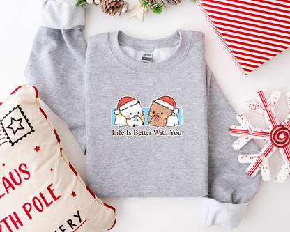 Bubu & Dudu Life Is Better With You Couple Sweatshirt