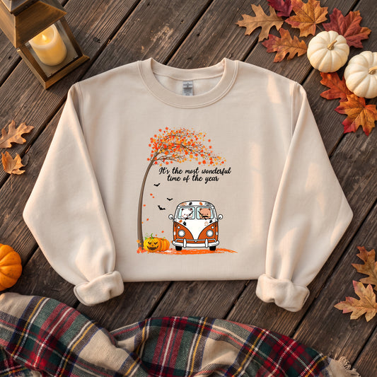 Bubu & Dudu Halloween Sweatshirt – Fall Van Most Wonderful Time of Year Crewneck