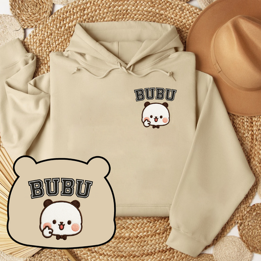 Bubu & Dudu Bear Embroidery Hoodies for Couples