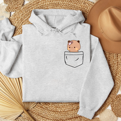 Cute Bubu & Dudu Pocket Hoodies for Couples